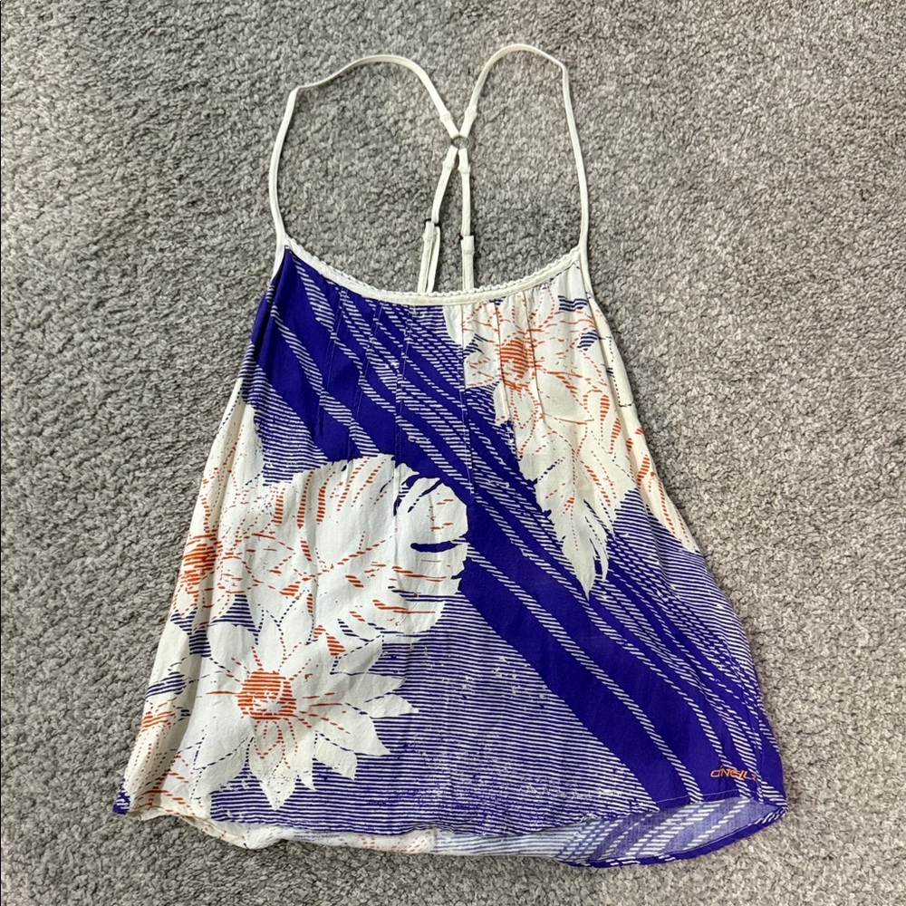 O'Neill Blue and White Floral Camisole